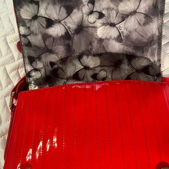 Ted Baker Red Patent Bag - Picture 7 of 14